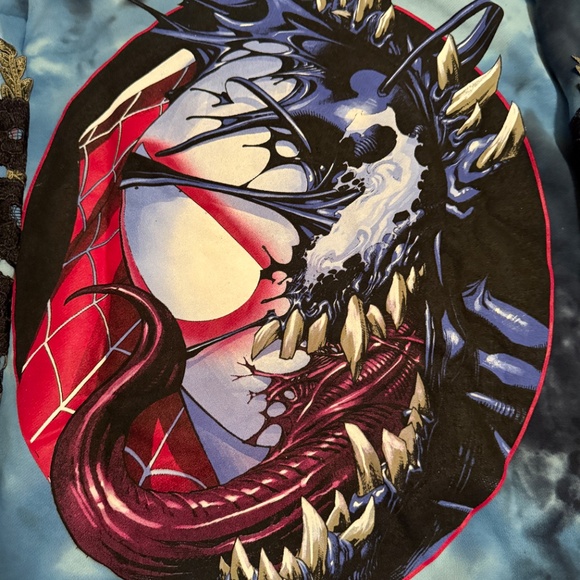 Civil Regime x Spiderman Venom Blue Tie Dye Hoodie Large OS - Picture 7 of 7